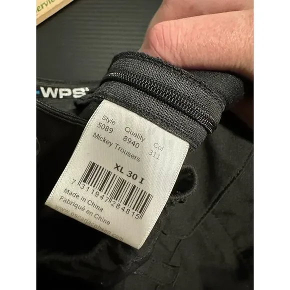 Oscar Jacobson WPS Golf Rain Pants Black Windbreaker Rain Protection Size XL - Picture 4 of 12